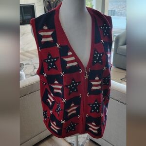 Patriotic Star Patterned Vest
